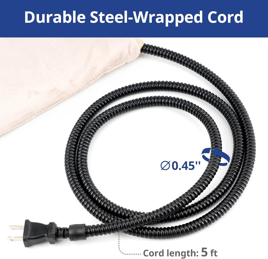 Pet Heating Pad for Dogs and Cats, Heated Cat Bed with Steel-Wrapped Cord and Soft Fleece Cover, 17.7 X 15.7 Inches, 30 Watts