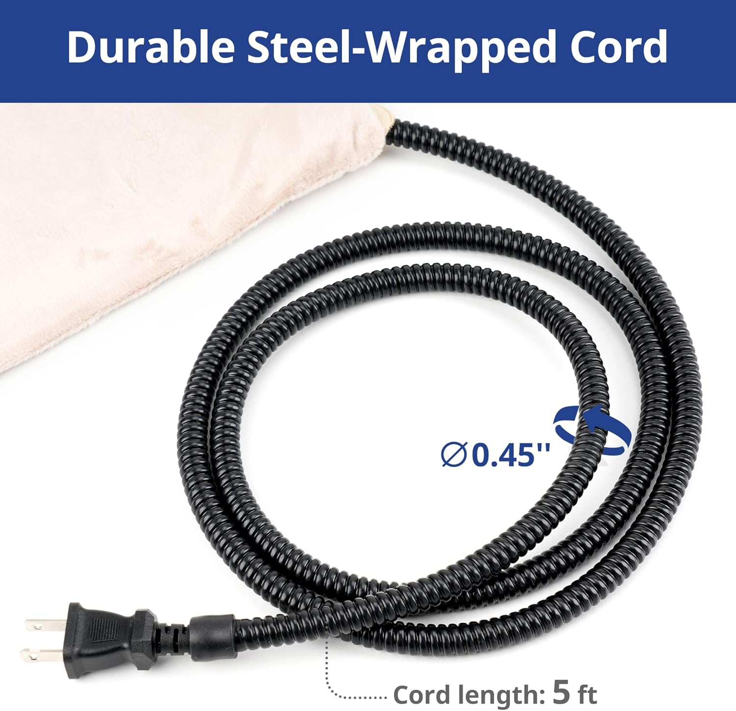 Pet Heating Pad for Dogs and Cats, Heated Cat Bed with Steel-Wrapped Cord and Soft Fleece Cover, 17.7 X 15.7 Inches, 30 Watts